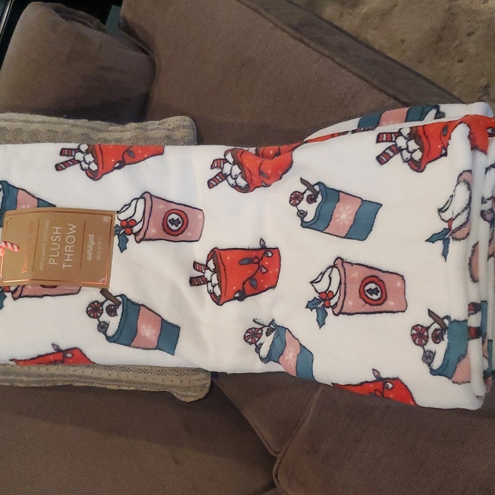 Holiday Coffee Blanket-NWT